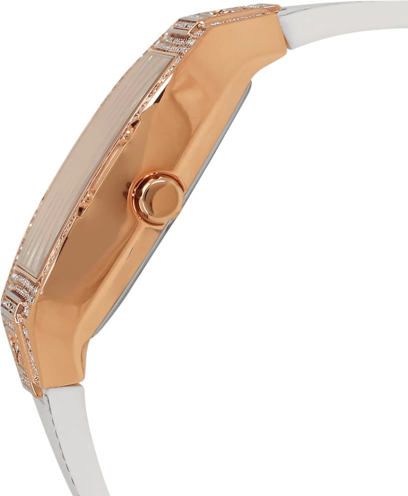  Shop Authentic Guess Raven Diamonds Rose Gold Dial White Silicone Strap Watch for Women - GW0105L3 - Luxxuri