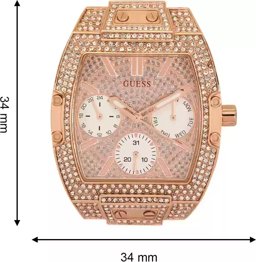  Shop Authentic Guess Raven Diamonds Rose Gold Dial White Silicone Strap Watch for Women - GW0105L3 - Luxxuri