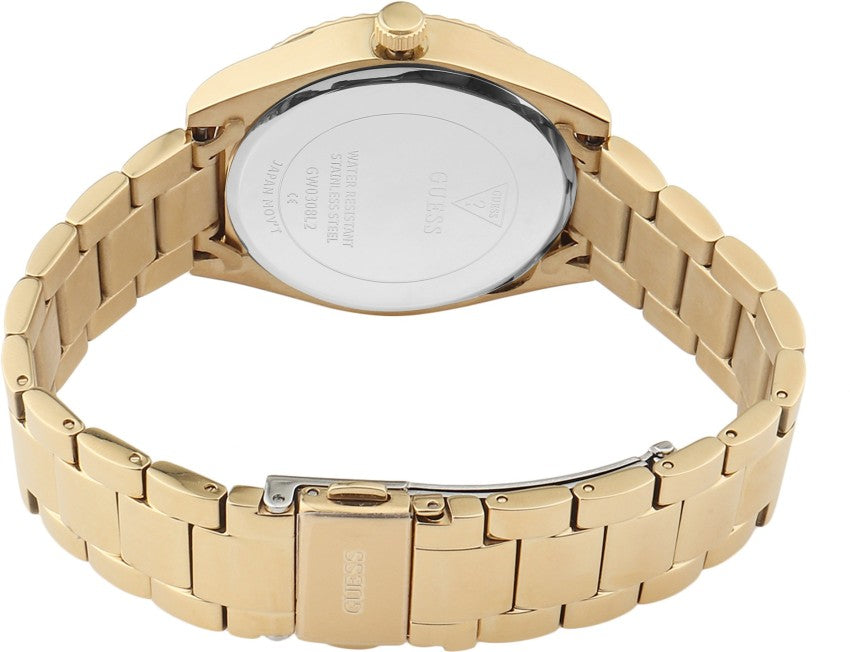  Shop Authentic Guess Luna White Dial Gold Steel Strap Watch for Women - GW0308L2 - Luxxuri