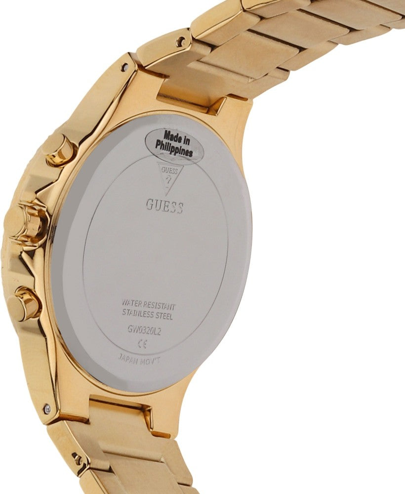  Shop Authentic Guess Trend Diamonds Gold Dial Gold Steel Strap Watch for Women - GW0512L2 - Luxxuri
