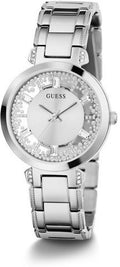  Shop Authentic Guess Night Life Clear Silver Dial Silver Steel Strap Watch for Women - GW0470L1 - Luxxuri