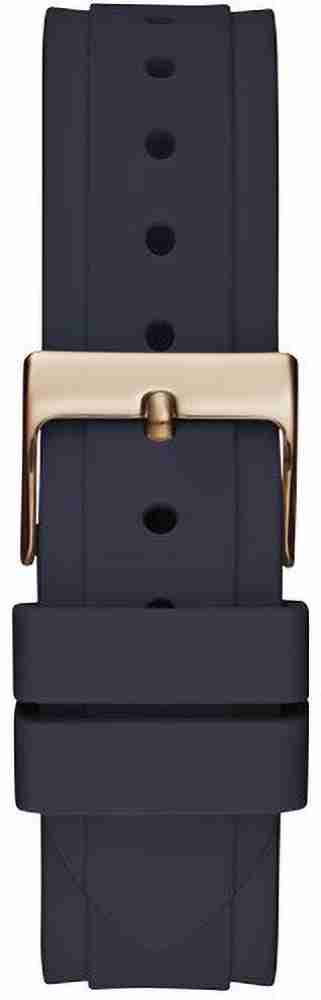  Shop Authentic Guess Solistice Diamonds Roe Gold Dial Black Rubber Strap Watch for Women - GW0484L2 - Luxxuri