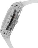  Shop Authentic Guess Phoenix Polycarbonate Clear Multi-function Black Dial Clear Rubber Strap Watch for Men - GW0499G3 - Luxxuri