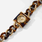  Shop Authentic Michael Kors Chain Lock Analog Silver Dial Two Tone Steel Strap Watch for Women - MK4808 - Luxxuri