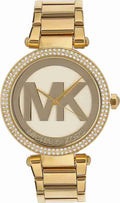  Shop Authentic Michael Kors Parker Diamonds Gold Dial Gold Steel Strap Watch for Women - MK5784 - Luxxuri