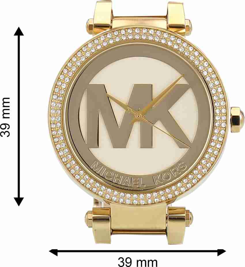  Shop Authentic Michael Kors Parker Diamonds Gold Dial Gold Steel Strap Watch for Women - MK5784 - Luxxuri