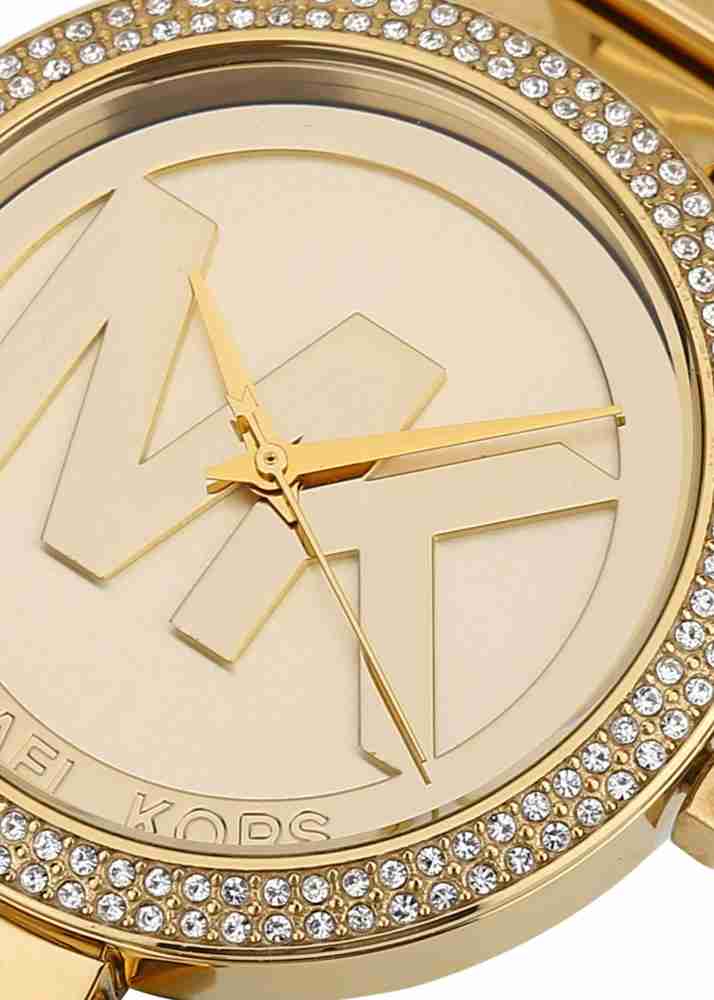  Shop Authentic Michael Kors Parker Diamonds Gold Dial Gold Steel Strap Watch for Women - MK5784 - Luxxuri