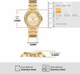  Shop Authentic Michael Kors Lennox Three-Hand Gold Dial Gold Steel Strap Watch For Women - MK7339 - Luxxuri