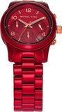  Shop Authentic Michael Kors Runway Analog Chronograph Red Dial Red Steel Strap Watch for Women - MK7436 - Luxxuri