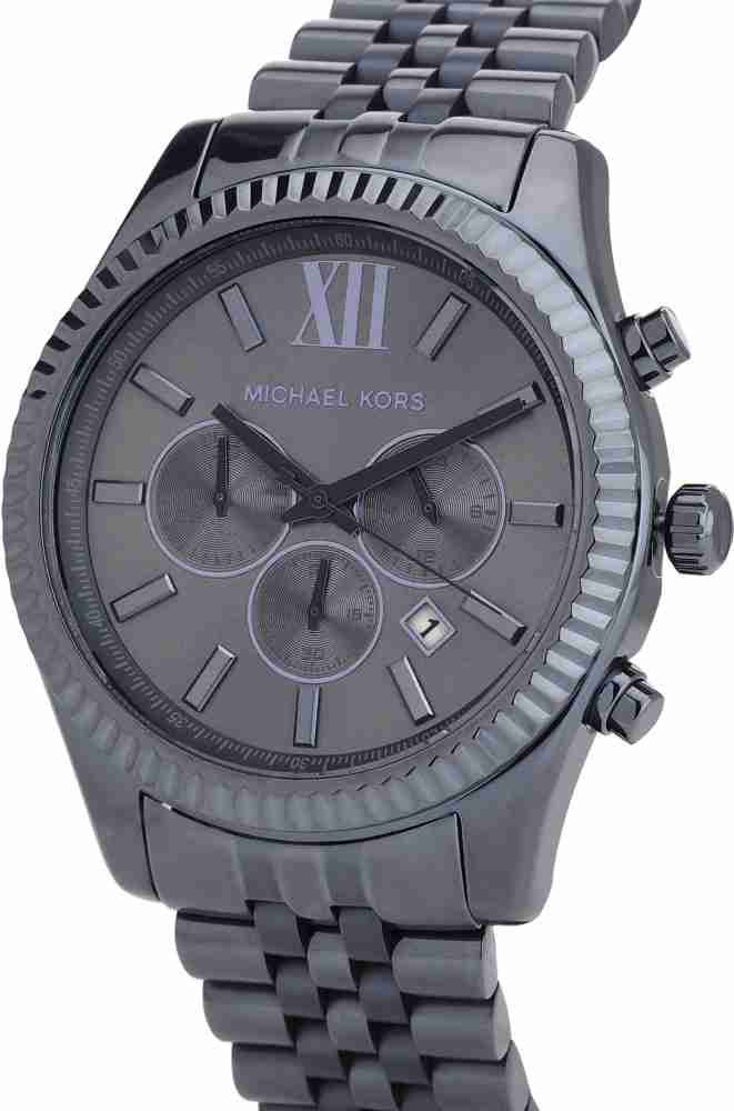  Shop Authentic Michael Kors Lexington Chronograph Blue Dial Blue Steel Strap Watch for Men - MK8480 - Luxxuri