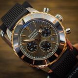  Shop Authentic Breitling Superocean Heritage B01 Chronograph 44 Black Dial Black Mesh Bracelet Watch for Men - UB01621A1M1S1 - Luxxuri