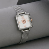 Coach Cass White Dial Silver Mesh Bracelet Watch for Women - 14503697