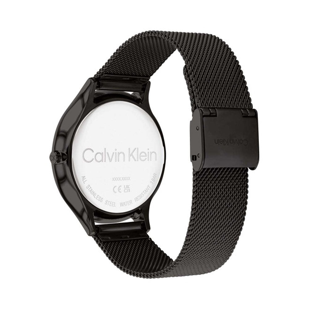  Shop Authentic Calvin Klein Minimal Black Dial Black Mesh Bracelet Watch for Men - K3M224B1 - Luxxuri