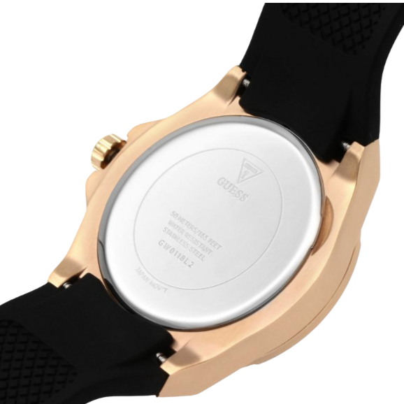  Shop Authentic Guess Venus Diamonds Black Dial Black Rubber Strap Watch for Women - GW0118L2 - Luxxuri