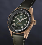  Shop Authentic Tag Heuer Autavia Calibre 5 Automatic Olive Green Dial Green Leather Strap Watch for Men - WBE5190.FC8268 - Luxxuri