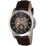  Shop Authentic Fossil Grant Automatic Skeleton Black Dial Brown Leather Strap Watch for Men - ME3100 - Luxxuri