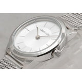  Shop Authentic Calvin Klein Minimal White Dial Silver Mesh Bracelet Watch for Women - K3M23126 - Luxxuri