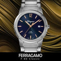  Shop Authentic Salvatore Ferragamo F-80 Classic Black Dial Silver Steel Strap Watch for Men - SFDT02423 - Luxxuri