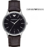  Shop Authentic Emporio Armani Renato Quartz Black Dial Brown Leather Strap Watch For Men - AR11187 - Luxxuri