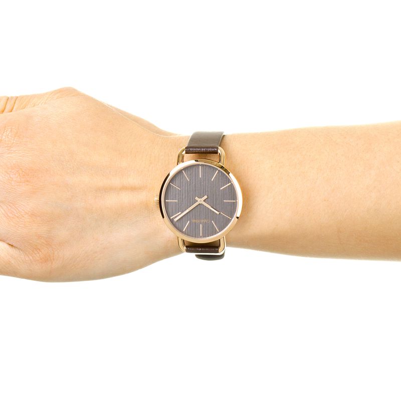  Shop Authentic Calvin Klein Even Grey Dial Brown Leather Strap Watch for Women - K7B236G3 - Luxxuri