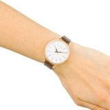  Shop Authentic Calvin Klein Even White Dial Brown Leather Strap Watch for Women - K7B236G6 - Luxxuri