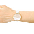  Shop Authentic Calvin Klein Rise White Dial White Leather Strap Watch for Women - K7A236LH - Luxxuri