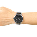  Shop Authentic Calvin Klein Even Black Dial Black Leather Strap Watch for Women - K7B211C1 - Luxxuri