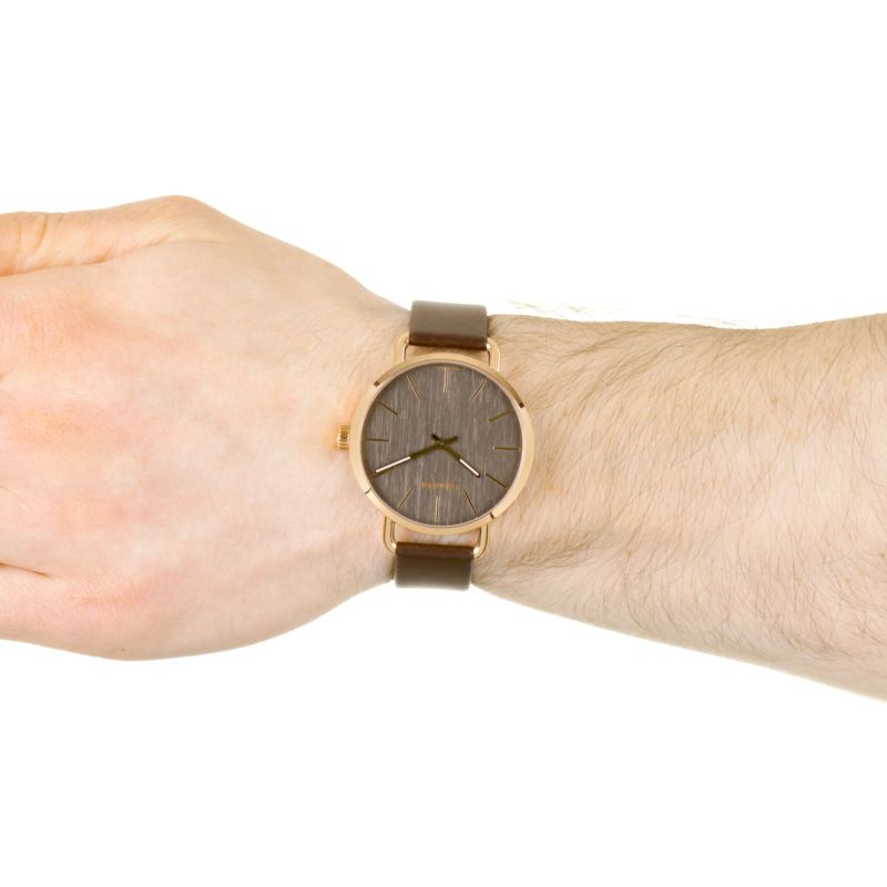  Shop Authentic Calvin Klein Even Grey Dial Brown Leather Strap Watch for Women - K7B216G3 - Luxxuri