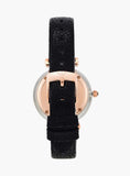  Shop Authentic Emporio Armani Gianni T Bar Analog Blue Dial Black Leather Strap Watch For Women - AR1989 - Luxxuri