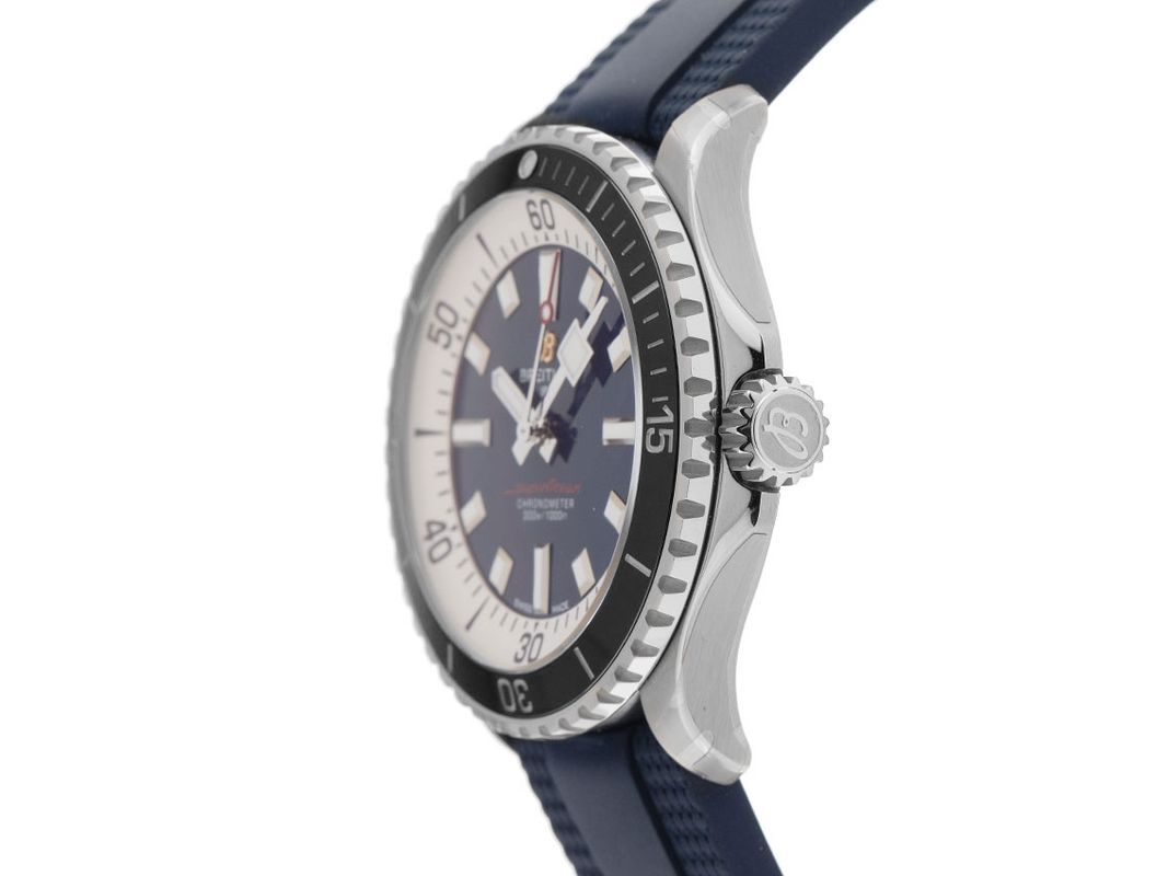  Shop Authentic Breitling Superocean Automatic 44 Blue Dial Blue Rubber Strap Watch for Men - A17376211C1S1 - Luxxuri
