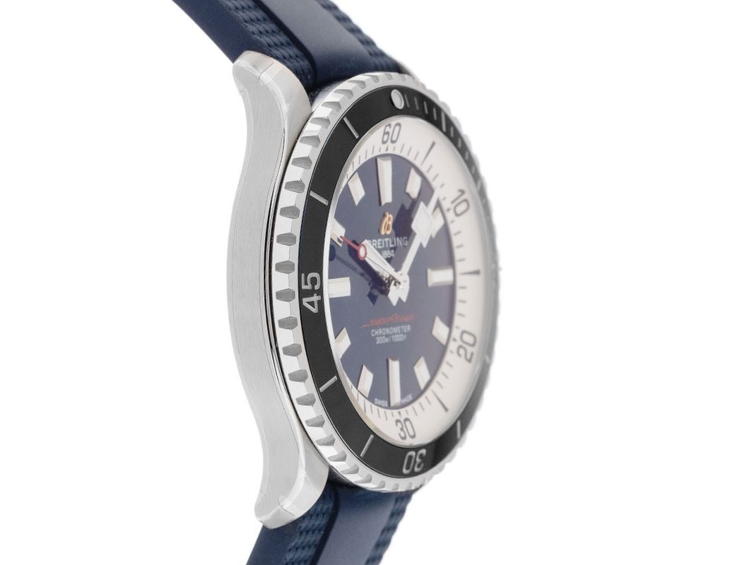  Shop Authentic Breitling Superocean Automatic 44 Blue Dial Blue Rubber Strap Watch for Men - A17376211C1S1 - Luxxuri
