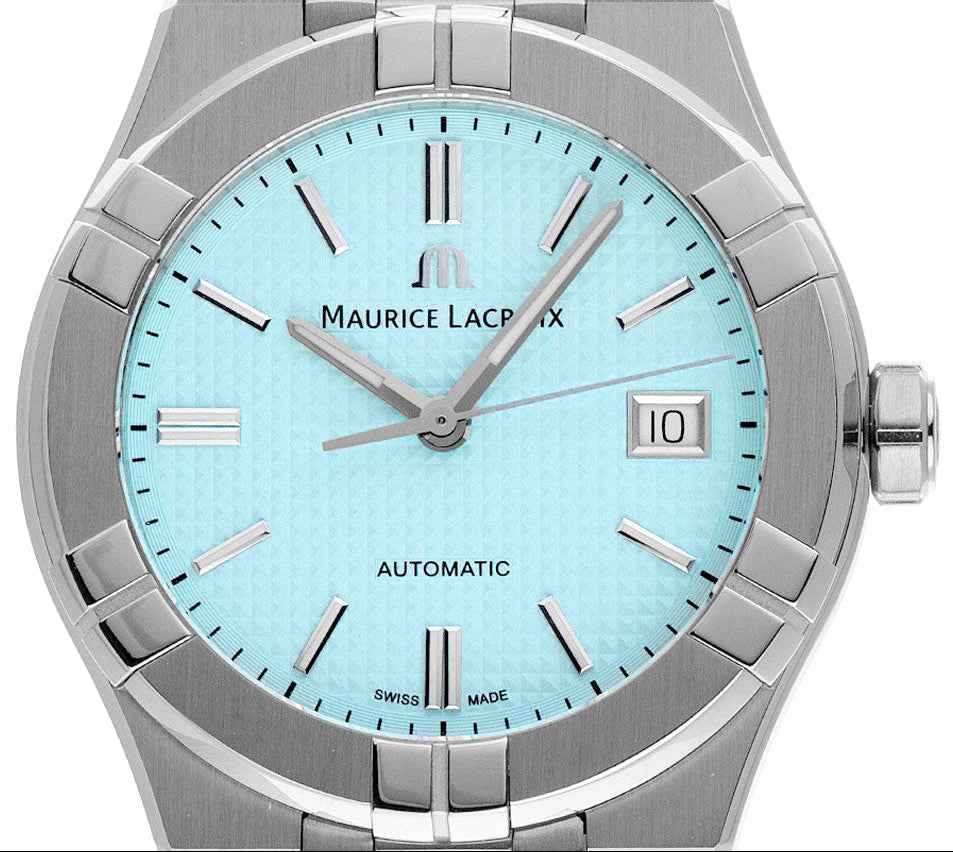  Shop Authentic Maurice Lacroix Aikon Automatic Sky Blue Dial Silver Steel Strap Watch For Men - AI6008-SS00F-431-C - Luxxuri