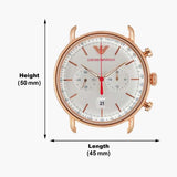  Shop Authentic Emporio Armani Aviator Silver Dial Blue Leather Strap Watch For Men - AR11123 - Luxxuri