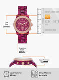  Shop Authentic Michael Kors Runway Chronograph Red Dial Red Steel Strap Watch for Women - MK7425 - Luxxuri