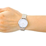  Shop Authentic Emporio Armani Gianni T Bar Mother of Pearl Dial Two Tone Steel Strap Watch For Women - AR2508 - Luxxuri