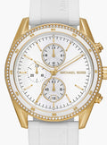  Shop Authentic Michael Kors Hadyn Chronograph White Dial White Rubber Strap Watch for Women - MK7484 - Luxxuri