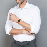  Shop Authentic Michael Kors Maritime Three-Hand Analog Black Dial Orange Silicone Strap Watch for Men - MK9157 - Luxxuri