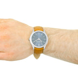  Shop Authentic Michael Kors Slim Runway Analog Blue Dial Brown Leather Strap Watch For Men - MK8508 - Luxxuri