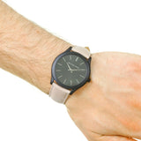  Shop Authentic Michael Kors Slim Runway Black Dial Beige Leather Strap Watch For Men - MK8510 - Luxxuri