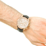  Shop Authentic Michael Kors Lexington Chronograph Rose Gold Dial Black Leather Strap Watch For Men - MK8516 - Luxxuri