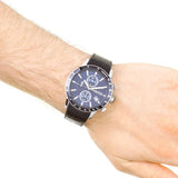  Shop Authentic Hugo Boss Rafale Chronograph Quartz Blue Dial Black Leather Strap Watch For Men - HB1513391 - Luxxuri