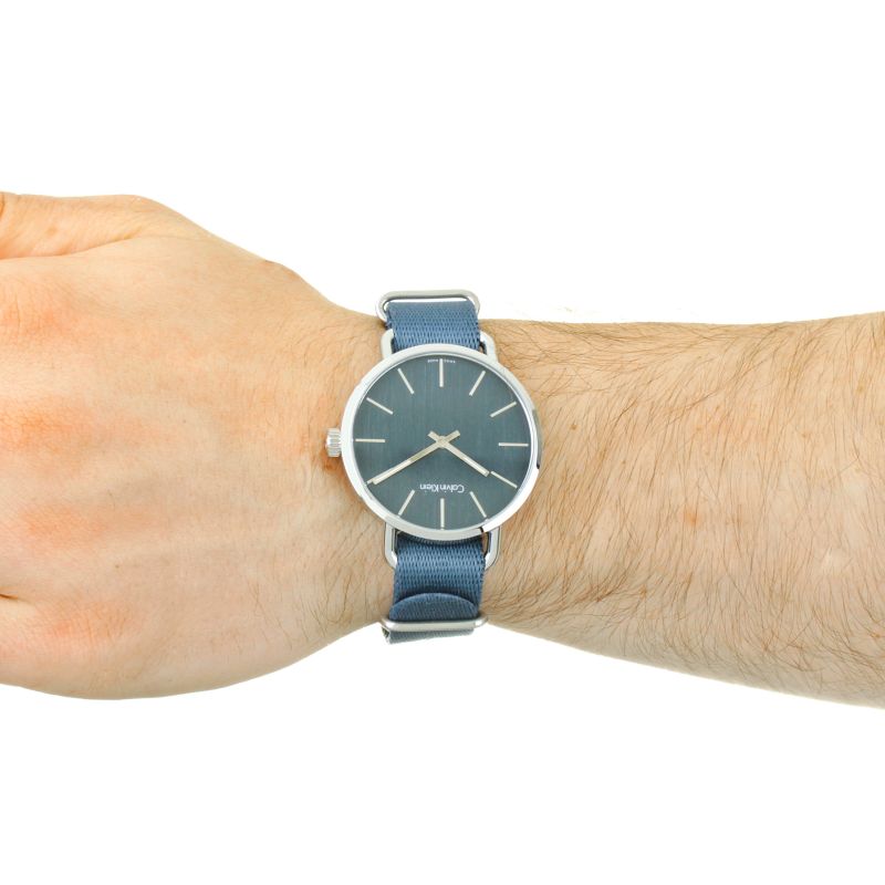  Shop Authentic Calvin Klein Even Green Dial Green NATO Strap Watch for Men - K7B211WL - Luxxuri