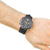  Shop Authentic Guess Caliber Chronograph Black Dial Black Rubber Strap Watch for Men  - W0864G2 - Luxxuri