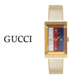  Shop Authentic Gucci G-Frame Mother of Pearl Dial Yellow Gold Mesh Bracelet Watch For Women - YA147410 - Luxxuri