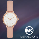  Shop Authentic Michael Kors Pyper Analog White Dial Pink Leather Strap Watch For Women - MK2803 - Luxxuri