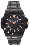  Shop Authentic Versace Chain Reaction Quartz Black Dial Black Steel Strap Watch for Men - VEDY00719 - Luxxuri