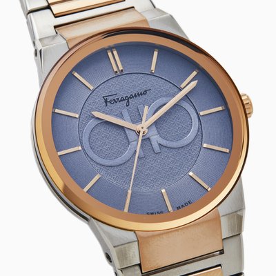  Shop Authentic Salvatore Ferragamo Sapphire Blue Dial Two Tone Steel Strap Watch for Men - SFHP007-20 - Luxxuri