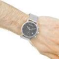  Shop Authentic Calvin Klein City Chronograph Black Dial Silver Mesh Bracelet Watch for Men - K2G27121 - Luxxuri
