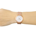  Shop Authentic Calvin Klein Minimal White Dial Rose Gold Mesh Bracelet Watch for Women - K3M22626 - Luxxuri