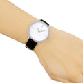  Shop Authentic Michael Kors Portia Quartz White Dial Black Leather Strap Watch For Women - MK2658 - Luxxuri